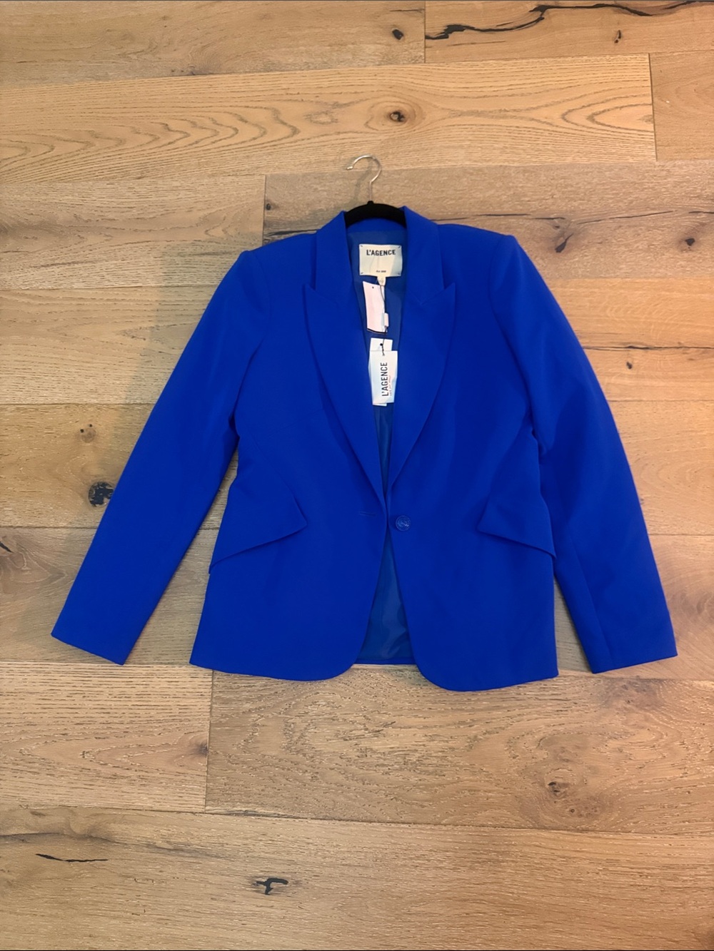 L'AGENCE Cobalt Blue Single-Button Chamberlain Blazer